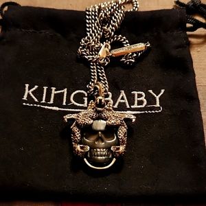 King baby studio large Medusa pendant & necklace